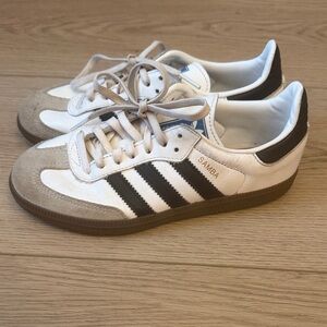 Adidas Samba White and Black Sneakers